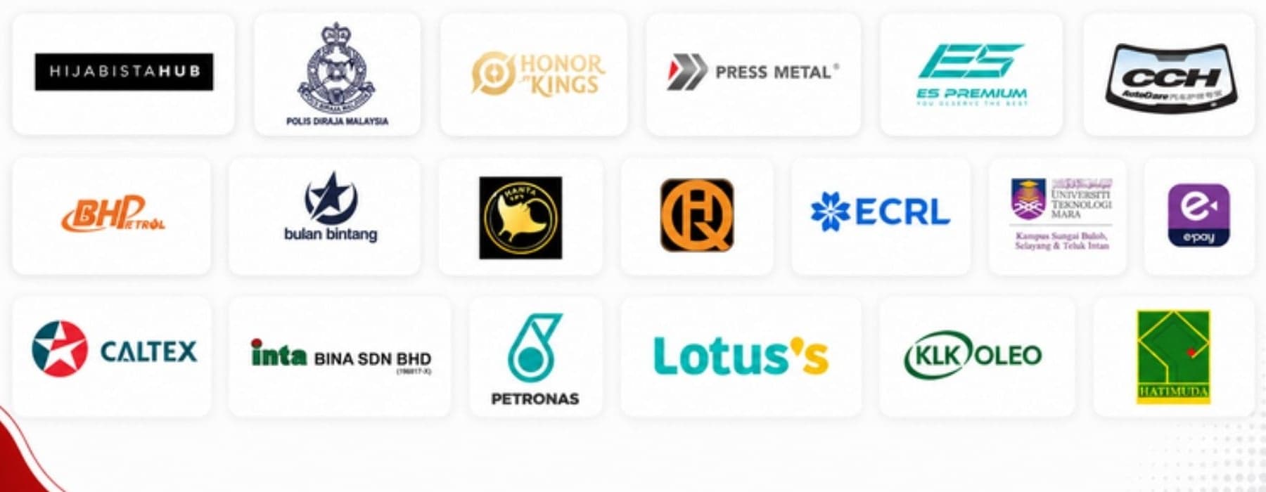 Our valued corporate customers